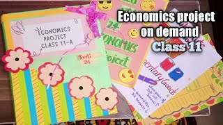 Economics project on demand class 11  economics project 😊 [upl. by Simonette685]