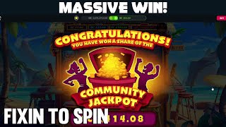 😱 I WON PART OF THE COMMUNITY JACKPOT on Chumba Casino [upl. by Eylhsa501]