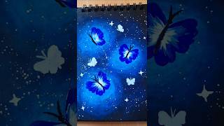 Glowing butterfly 🦋 glowing butterfly drawing glowing butterfly black screen [upl. by Elynad]