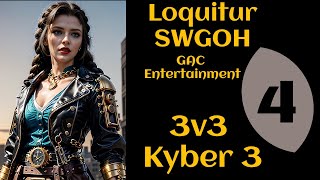 SWGOH Loquitur 3v3 GAC K3 M4 Back From Vacation  Vengeance or Science [upl. by Barris818]