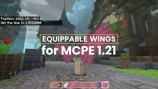 Equippable Wings Addon  Minecraft Bedrock 121 [upl. by Naneek]