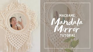 DIY Macrame Mirror Tutorial [upl. by Ahsitel]