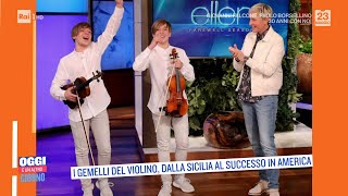 Mirko e Valerio i gemelli del violino che amano Modugno  Oggi è un altro giorno 23052022 [upl. by Estes]