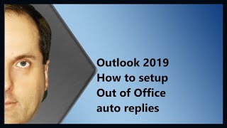 Outlook 2019 How to setup Out of Office auto replies [upl. by Hoxsie13]