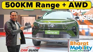 Tata Harrier EV with AWD  500KM Range  5 Star Safety  Tatas Next Electric Car in India [upl. by Nnalorac]