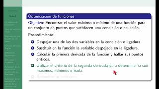 Derivación de funciones 20 Optimización de funciones teoría [upl. by Anna-Diane]