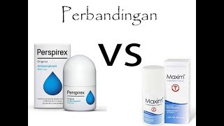 Perbandingan Antiperspirant Deodorant Roll On Maxim vs Perspirex [upl. by Namie]