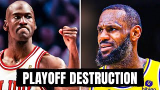 Jordan OWNS LeBron A Complete Playoff DESTRUCTION [upl. by Marice798]