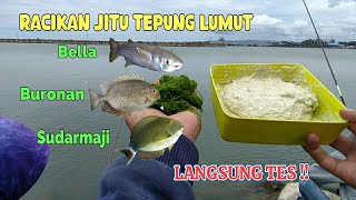 🛑 Mancing Pakai Lumut dan Tepung Terigu Terbukti Bisa Untuk Ikan Belanak Baronang dan Sekartaji [upl. by Nnovahs]