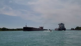 Cruising with Freighters South Channel Saint Clair River 07 2024 [upl. by Marcel]