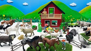 Diorama Farm World With Playmobil Country Set  Horse Sheep Cow Pig [upl. by Amias]