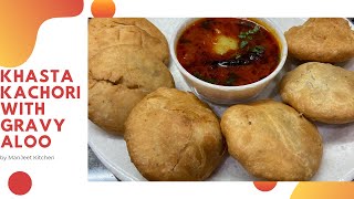 Kachori and Gravy Aloo  Khasta Dal Kachori  Aloo ki Sabzi  Halwai style  Easy Instructions [upl. by Sherry74]