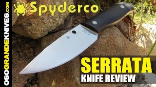 Spyderco Serrata Fixed Blade Knife Review  OsoGrandeKnives [upl. by Eidorb439]