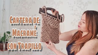 Cartera de Macramé con Trapillo  Macrame con trapillo [upl. by Barden]