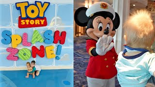 Our Disney Wish Weekend Cruise 2024  Castaway Day On The Ship Frozen Dinner amp Baby Pool Day Fun [upl. by Esoj475]