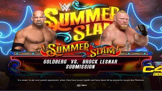 Wwe Goldberg vs Brock Lesnar Best Full Match in Summer Slam 2k24  Wwe Playlist quot Mobile Gameplay 🔥🎮 [upl. by Grayson]