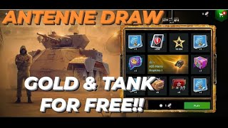 WOTB  Antenna Draw  Free 1K GOLD amp Tank  A25 Harry Hopkins 1  WOTBLITZ  World of tanks Blitz [upl. by Doowle]