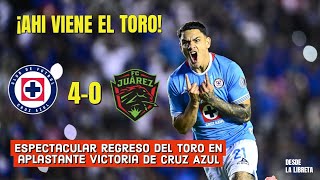 cruzazul La Máquina APLASTA a Juárez en el ESPECTACULAR regreso del Toro juárezfc ligamx juarez [upl. by Busey809]