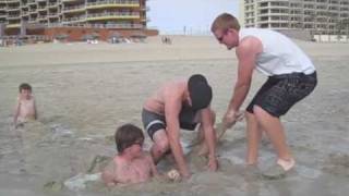 Boys Buried in the Sand during Incoming Tide [upl. by Anma]