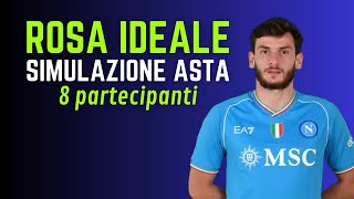 LA ROSA IDEALE AL FANTACALCIO  Simulazione Asta Lega a 8  Guida allAsta del Fantacalcio 202425 [upl. by Lombardo66]