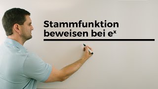 Stammfunktion beweisen bei e hoch x durch Ableiten  Mathe by Daniel Jung [upl. by Fortier]