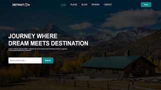 Travel Website Using HTML amp CSS  Step By Step Tutorial  Fast Code [upl. by Butcher]