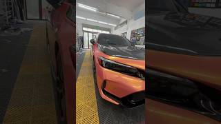 Civic fe install full type R bodykit audio system full wrap orange 666caraudioaccessoriessdnbhd [upl. by Notsud651]