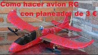 Como convertir planeador EPP en avion bimotor de radiocontrol de dos canales RC [upl. by Sremlahc]