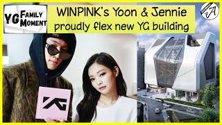 🆈🅶🅵🅼 JENNIE and SEUNGYOON flex new YG building  BLACKPINK amp WINNERs new home  YG Family Moment [upl. by Anoik785]