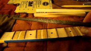 How I scallop a Fretboard [upl. by Haneeja544]