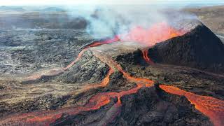 Geldingadalir Volcano Iceland  Raging [upl. by Arutnev288]