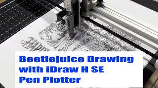 Beetlejuice Comes to Life in This Spooky Drawing with iDraw H SE Pen Plotter Drawing Robot [upl. by Bay]