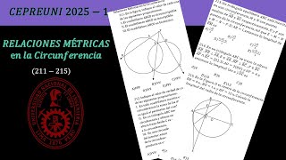 211215Relaciones Métricas en Circunferencias  CEPREUNI 20251 parte1 [upl. by Deste296]