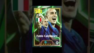 106 Cannavaro Best Training amp Booster Guide Efootball pesarea efootball shorts epic [upl. by Scotty804]