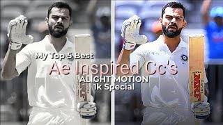 Top 5 Trending 4k CC Preset  Cricket Editing CCs  5 HD CCs XML Alight Motion  THE VS EDITS [upl. by Pryor]