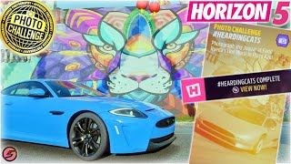 How to do Photo Challenge HEARDINGCATS Forza Horizon 5 Lion Mural Location in Playa Azul [upl. by Ezekiel]