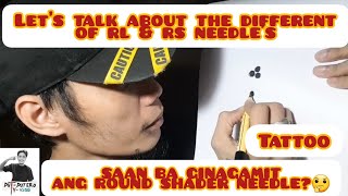 TATTOO NEEDLE EXPLAINED WITH ROUND LINER amp ROUND SHADER tagalog [upl. by Casteel]