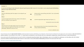 Eaton Enterprises uses the wagebracket method to determine federal income tax withholding [upl. by Carri822]