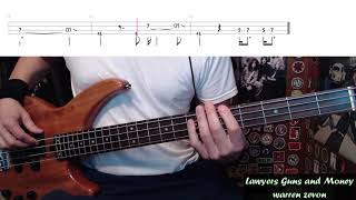 Lawyers Guns And Money by Warren Zevon  Bass Cover with Tabs PlayAlong [upl. by Rhonda]