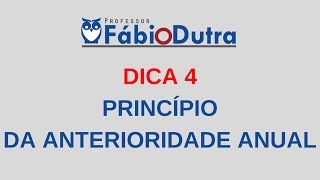 Dica de Direito Tributário  Princípio da Anterioridade Anual [upl. by Mackenie]