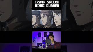 Attack on Titan in Hindi Dubbed Erwin Speech in Hindi Dubbed 🥶 [upl. by Desiree]