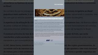 A CNT ALERTA sobre os problemas no carros a Diesel com o aumento do Biodiesel para mais de 12 [upl. by Neila]