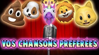 LES ANIMOJIS CHANTENT 10 CHANSONS EN 2MN [upl. by Yarod]