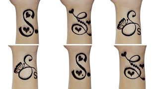 quotSquot letter mehndi design  mehndi design new simple mehndi designs [upl. by Halland657]