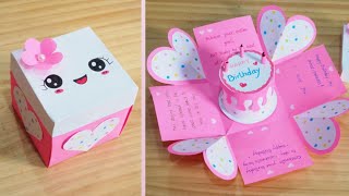 How to make Explosion Box 🎁  Expulsion Box  DIY Gift Box  Paper Crafts [upl. by Emlynn]