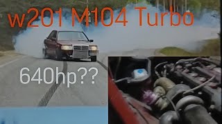 w201 m104 turbo burnouts from finland [upl. by Lashonde]