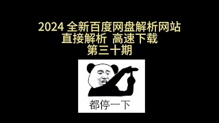 2024 百度网盘 在线解析网站 高速解析 高速下载 pandownload 在线解析 三十期 [upl. by Engeddi]