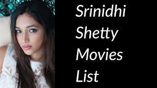 Srinidhi Shetty Movies List [upl. by Honora]