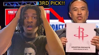 2024 NBA Draft Lottery REACTION ROCKETS get 3RD PICK [upl. by Atterahs]