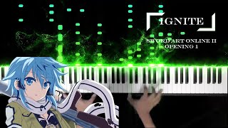 Eir Aoi  Ignite Sword Art Online II Opening 1 Piano [upl. by Yntirb]